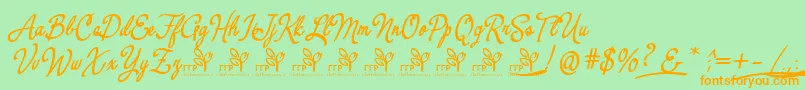 YerbaluisaDemoFontFfp Font – Orange Fonts on Green Background