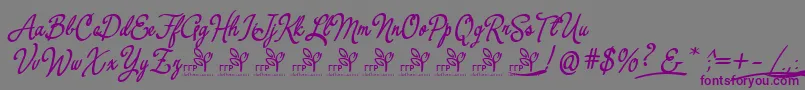 YerbaluisaDemoFontFfp Font – Purple Fonts on Gray Background