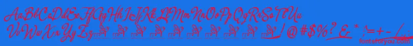 YerbaluisaDemoFontFfp Font – Red Fonts on Blue Background