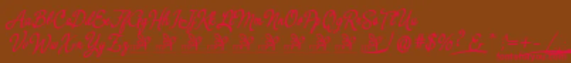 YerbaluisaDemoFontFfp Font – Red Fonts on Brown Background