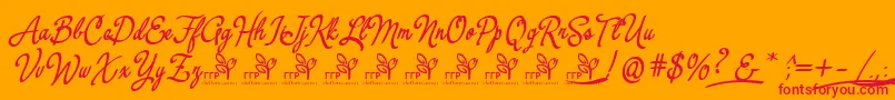 YerbaluisaDemoFontFfp Font – Red Fonts on Orange Background