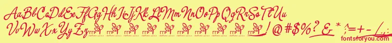 YerbaluisaDemoFontFfp Font – Red Fonts on Yellow Background