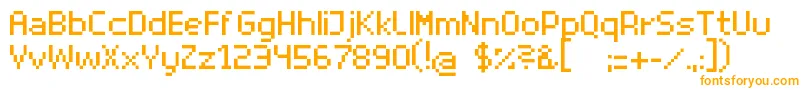 Шрифт SuperhelioRegular – оранжевые шрифты на белом фоне