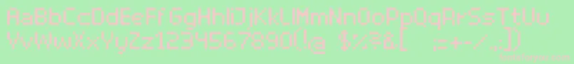 フォントSuperhelioRegular – 緑の背景にピンクのフォント