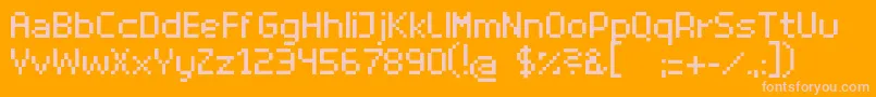 SuperhelioRegular Font – Pink Fonts on Orange Background