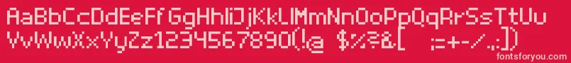 SuperhelioRegular Font – Pink Fonts on Red Background