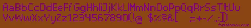SuperhelioRegular Font – Purple Fonts on Brown Background