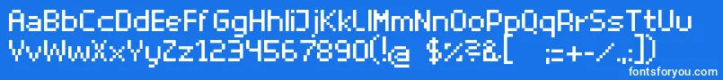 Шрифт SuperhelioRegular – белые шрифты на синем фоне