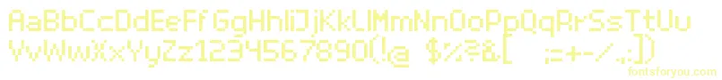 Шрифт SuperhelioRegular – жёлтые шрифты на белом фоне