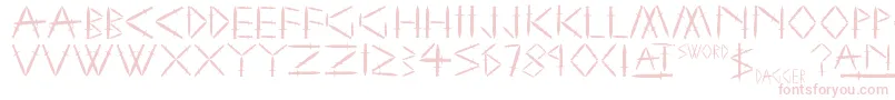 YySwordAndDagger Font – Pink Fonts