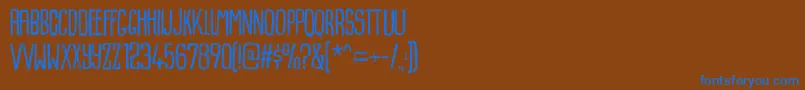 Dummkopfdemo Font – Blue Fonts on Brown Background