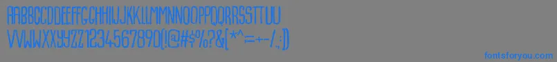 Dummkopfdemo-Schriftart – Blaue Schriften auf grauem Hintergrund