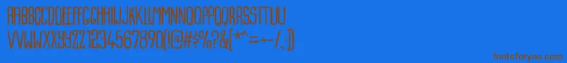 Dummkopfdemo Font – Brown Fonts on Blue Background