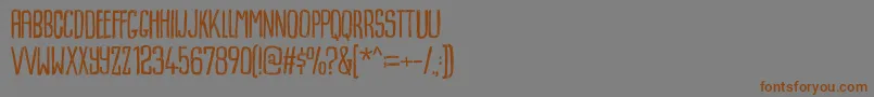 Dummkopfdemo Font – Brown Fonts on Gray Background
