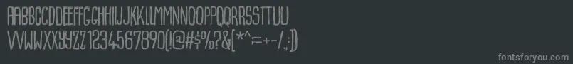 Шрифт Dummkopfdemo – серые шрифты на чёрном фоне