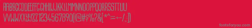 Dummkopfdemo Font – Gray Fonts on Red Background
