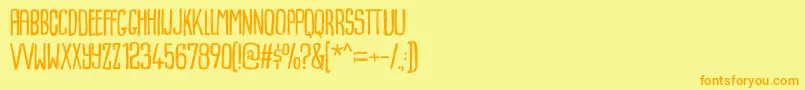 Dummkopfdemo Font – Orange Fonts on Yellow Background