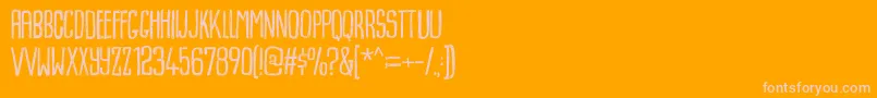 Dummkopfdemo Font – Pink Fonts on Orange Background