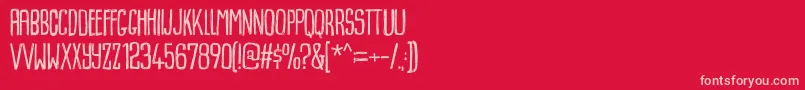 Dummkopfdemo Font – Pink Fonts on Red Background