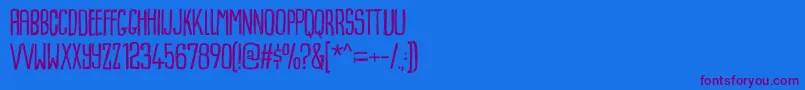 Dummkopfdemo Font – Purple Fonts on Blue Background