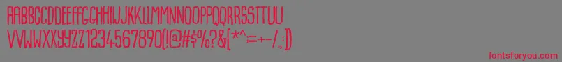 Dummkopfdemo Font – Red Fonts on Gray Background