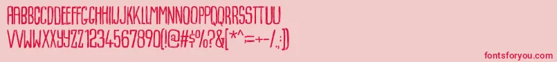 Dummkopfdemo Font – Red Fonts on Pink Background