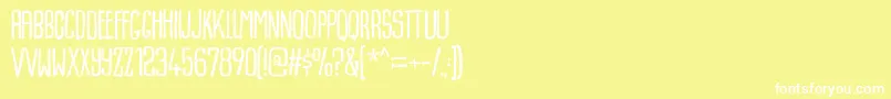 Dummkopfdemo Font – White Fonts on Yellow Background