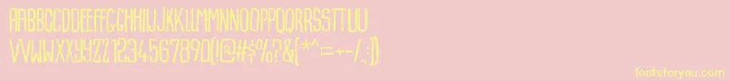 Dummkopfdemo Font – Yellow Fonts on Pink Background