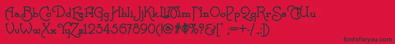 CalamityjanenfBold Font – Black Fonts on Red Background