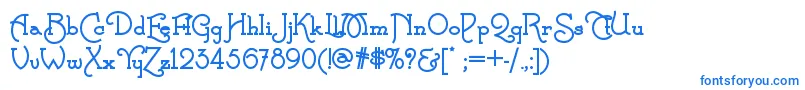 CalamityjanenfBold-Schriftart – Blaue Schriften
