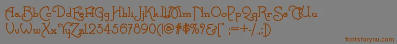 CalamityjanenfBold Font – Brown Fonts on Gray Background