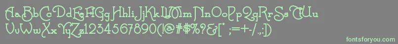 CalamityjanenfBold Font – Green Fonts on Gray Background