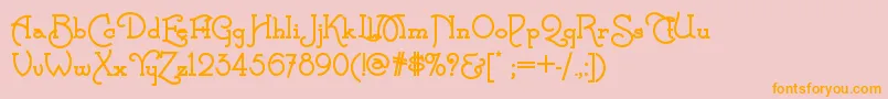 CalamityjanenfBold Font – Orange Fonts on Pink Background