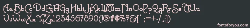 CalamityjanenfBold Font – Pink Fonts on Black Background
