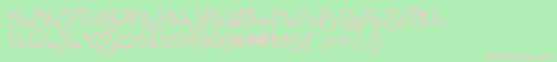 CalamityjanenfBold Font – Pink Fonts on Green Background