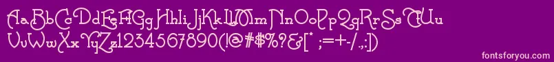 CalamityjanenfBold Font – Pink Fonts on Purple Background