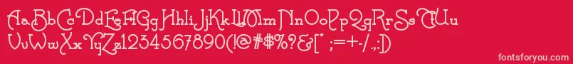 CalamityjanenfBold Font – Pink Fonts on Red Background