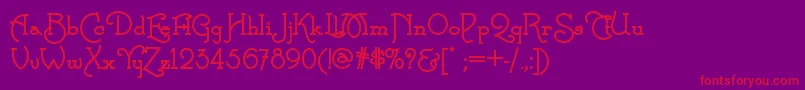 CalamityjanenfBold Font – Red Fonts on Purple Background