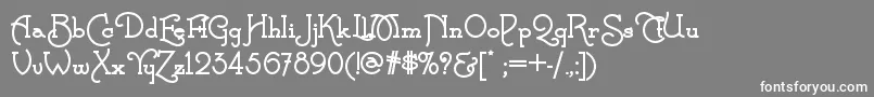 CalamityjanenfBold Font – White Fonts on Gray Background
