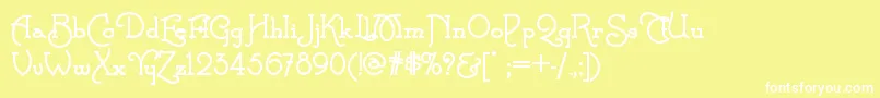 CalamityjanenfBold Font – White Fonts on Yellow Background