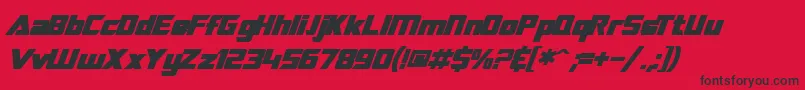 SfTransroboticsBoldItalic Font – Black Fonts on Red Background