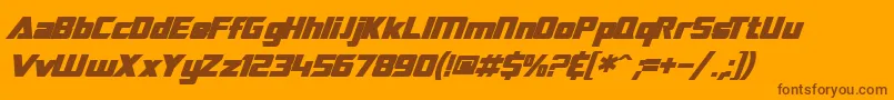 SfTransroboticsBoldItalic Font – Brown Fonts on Orange Background