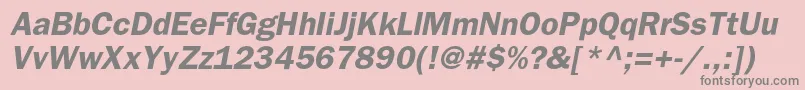 BloknotcBolditalic Font – Gray Fonts on Pink Background