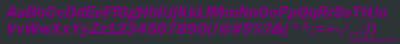 BloknotcBolditalic Font – Purple Fonts on Black Background