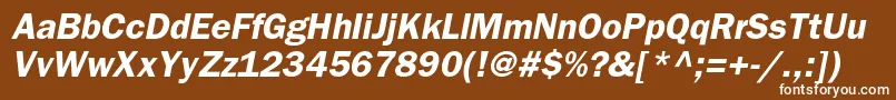 BloknotcBolditalic Font – White Fonts on Brown Background