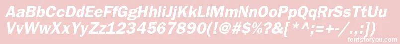 BloknotcBolditalic Font – White Fonts on Pink Background