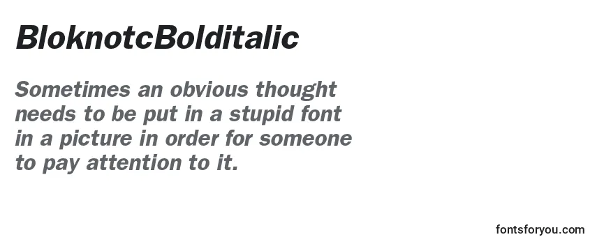 BloknotcBolditalic Font