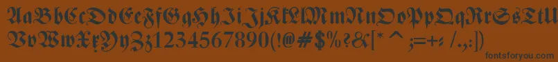 ZentenarFrakturBold Font – Black Fonts on Brown Background