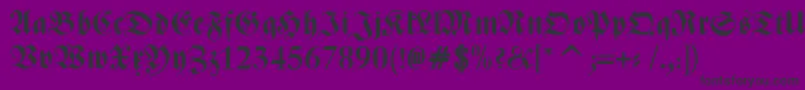 ZentenarFrakturBold Font – Black Fonts on Purple Background