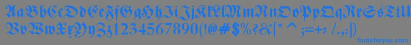 ZentenarFrakturBold Font – Blue Fonts on Gray Background